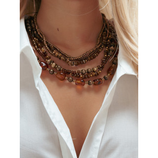Collier Acacia - Chocolat