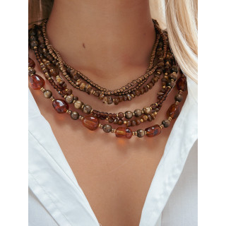 Collier Acacia - Chocolat