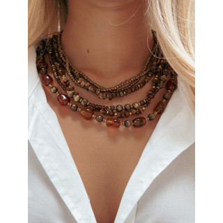 Collier Acacia - Chocolat