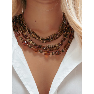 Collier Acacia - Chocolat