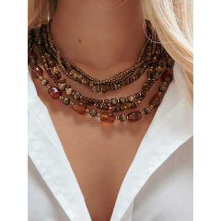 Collier Acacia - Chocolat