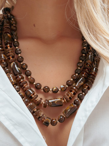Collier Datura - Chocolat