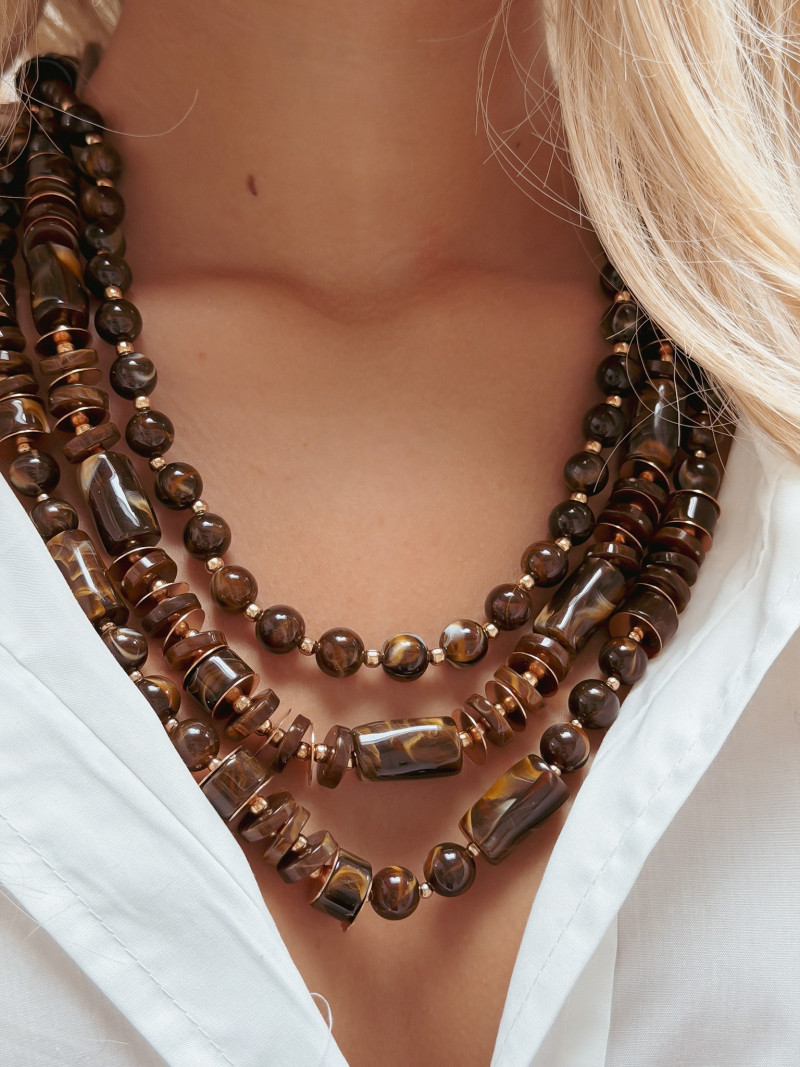 Collier Datura - Chocolat Collier Datura - Chocolat