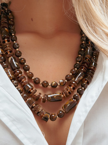 Collier Datura - Chocolat