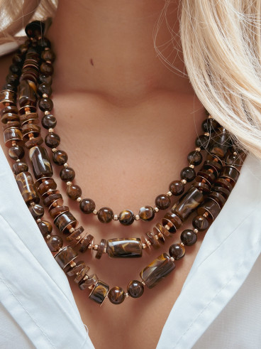 Collier Datura - Chocolat Collier Datura - Chocolat
