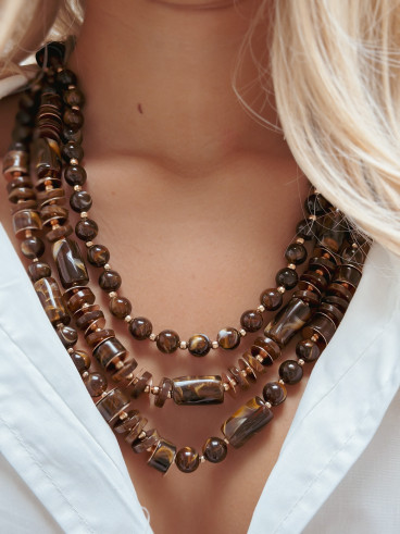 Collier Datura - Chocolat Collier Datura - Chocolat