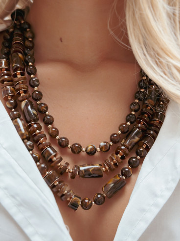 Collier Datura - Chocolat Collier Datura - Chocolat
