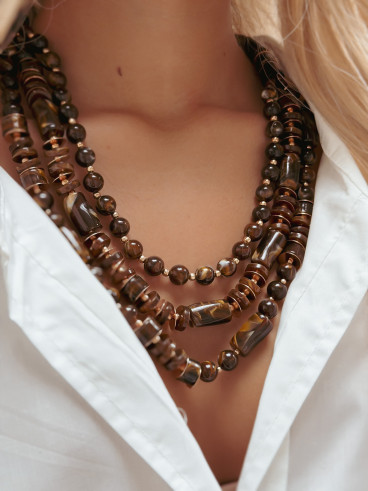 Collier Datura - Chocolat Collier Datura - Chocolat