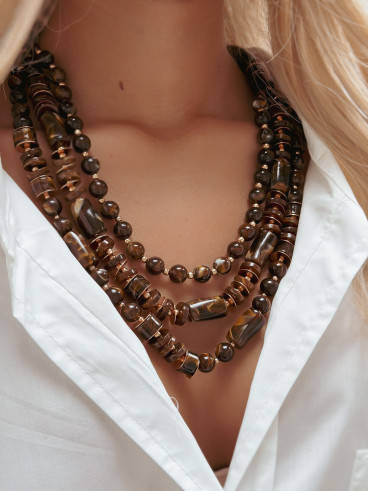 Collier Datura - Chocolat Collier Datura - Chocolat