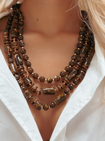Collier Datura - Chocolat Collier Datura - Chocolat