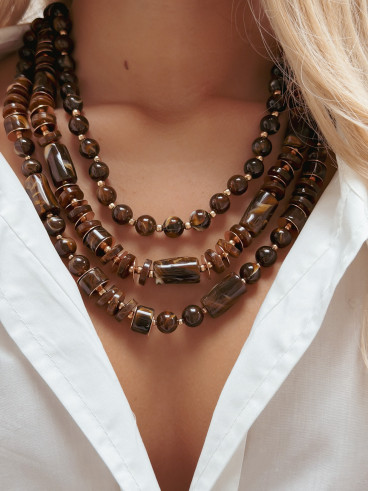 Collier Datura - Chocolat Collier Datura - Chocolat