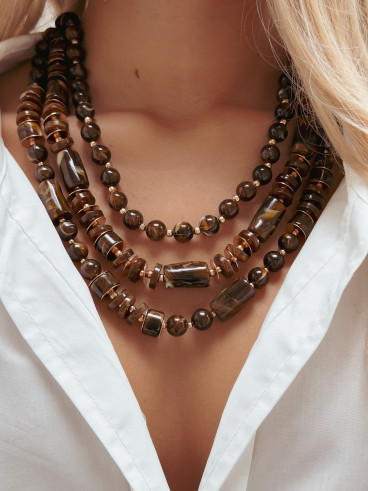 Collier Datura - Chocolat Collier Datura - Chocolat