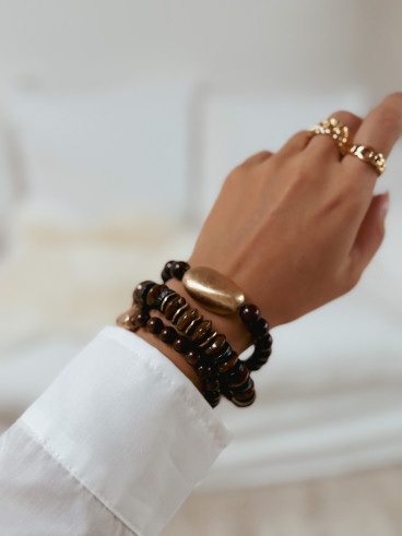 Bracelet Forsythia - Chocolat