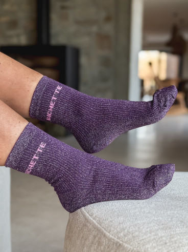 Chaussettes "Bichette" - Mauve