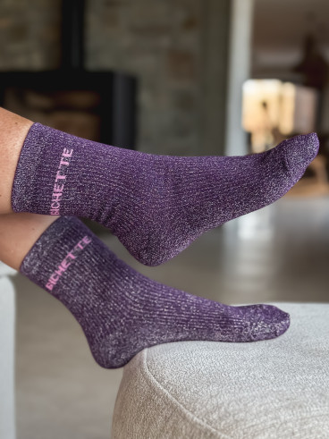 Chaussettes "Bichette" - Mauve Chaussettes "Bichette" - Mauve