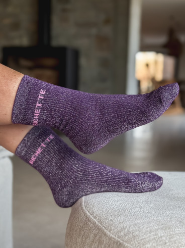Chaussettes "Bichette" - Mauve Chaussettes "Bichette" - Mauve
