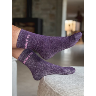 Chaussettes "Bichette" - Mauve