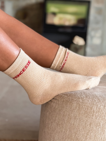 Chaussettes "Princesse" - Beige