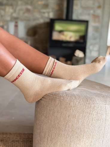 Chaussettes "Princesse" - Beige Chaussettes "Princesse" - Beige