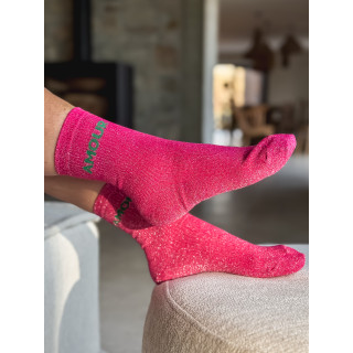 Chaussettes "Amour" - Fuchsia