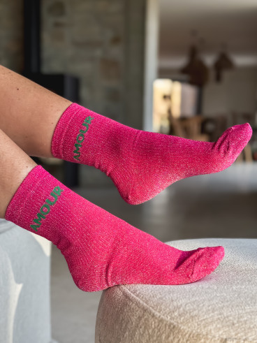 Chaussettes "Amour" - Fuchsia Chaussettes "Amour" - Fuchsia