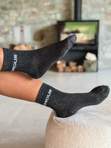 Chaussettes "Amour" - Noir