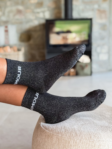 Chaussettes "Amour" - Noir