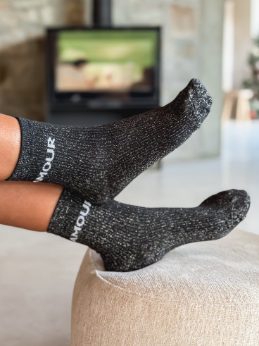 Chaussettes "Amour" - Noir