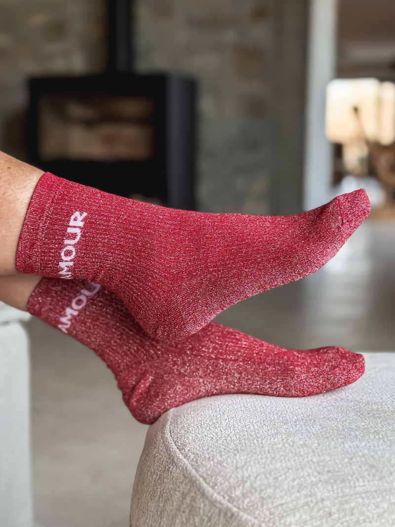 Chaussettes "Amour" - Rouge Chaussettes "Amour" - Rouge