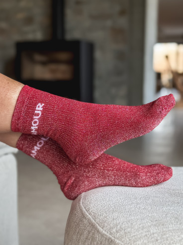 Chaussettes "Amour" - Rouge