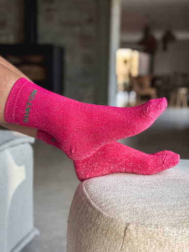 Chaussettes "Chaton" - Fuchsia