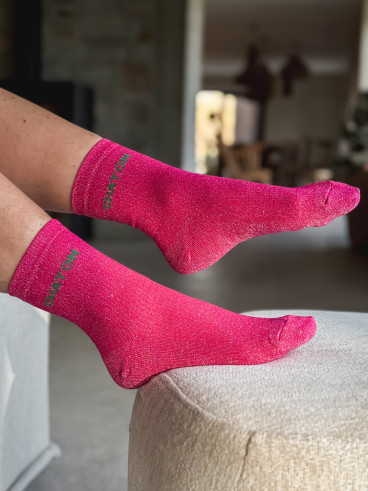 Chaussettes "Chaton" - Fuchsia Chaussettes "Chaton" - Fuchsia