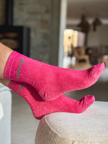 Chaussettes "Chaton" - Fuchsia Chaussettes "Chaton" - Fuchsia