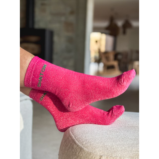 Chaussettes "Chaton" - Fuchsia