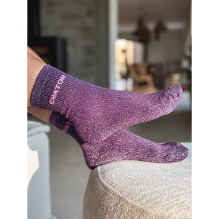Chaussettes "Chaton" - Mauve