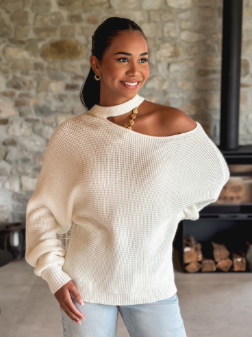 Pull Célénna - Blanc Pull Célénna - Blanc