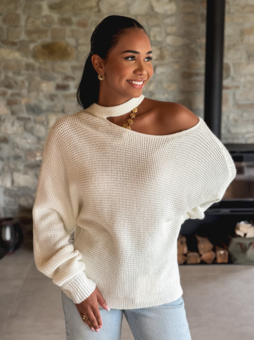 Pull Célénna - Blanc Pull Célénna - Blanc