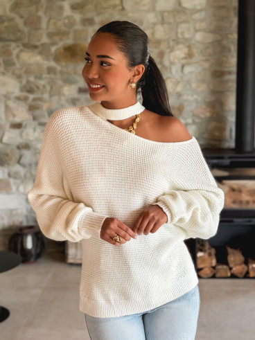 Pull Célénna - Blanc Pull Célénna - Blanc