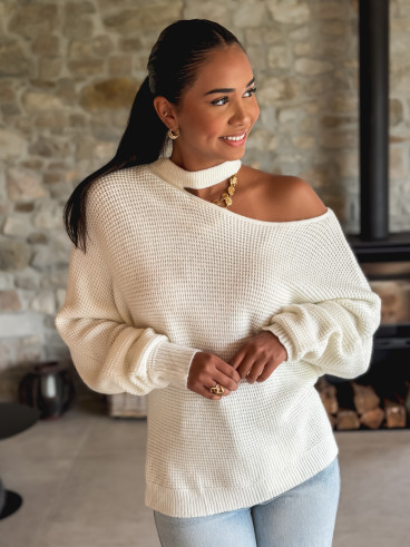 Pull Célénna - Blanc Pull Célénna - Blanc