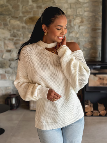 Pull Célénna - Blanc Pull Célénna - Blanc