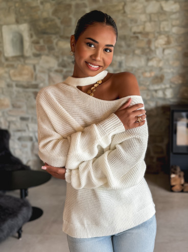 Pull Célénna - Blanc Pull Célénna - Blanc