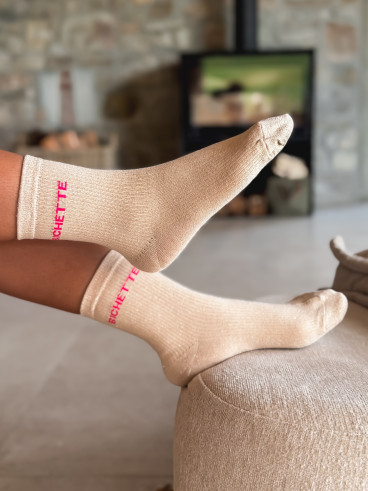 Chaussettes "Bichette" - Beige