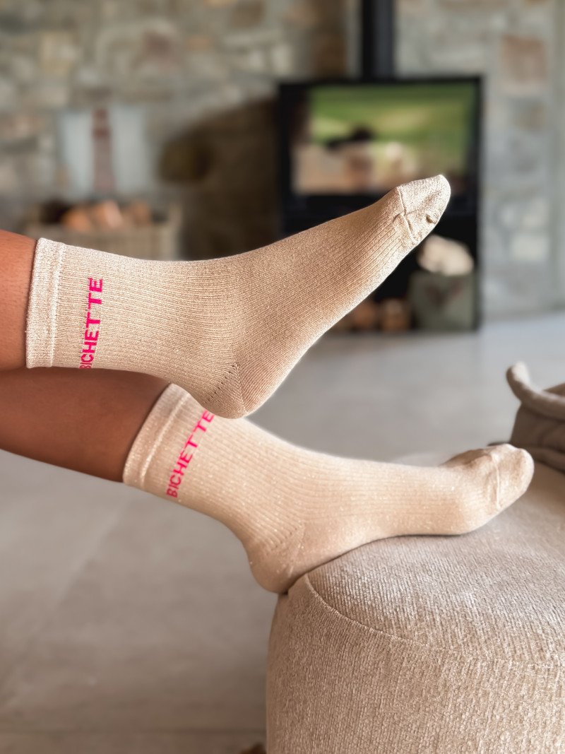 Chaussettes "Bichette" - Beige Chaussettes "Bichette" - Beige