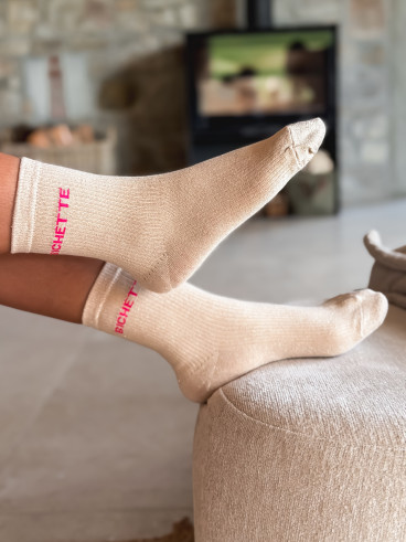 Chaussettes "Bichette" - Beige