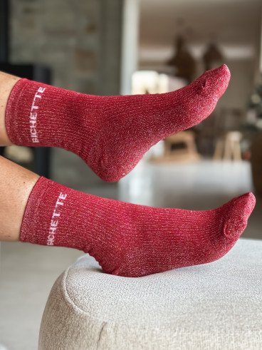 Chaussettes "Bichette" - Rouge Chaussettes "Bichette" - Rouge