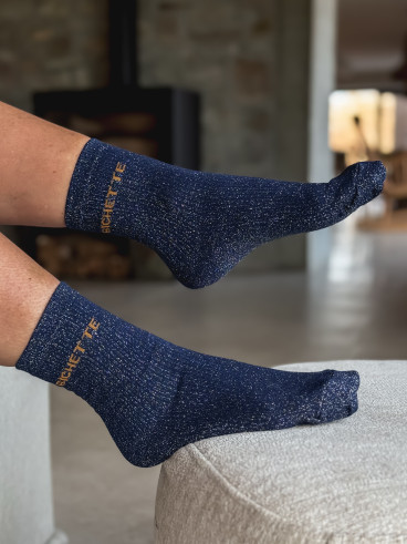 Chaussettes "Bichette" - Bleu Chaussettes "Bichette" - Bleu