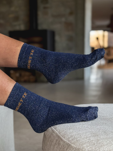 Chaussettes "Bichette" - Bleu Chaussettes "Bichette" - Bleu