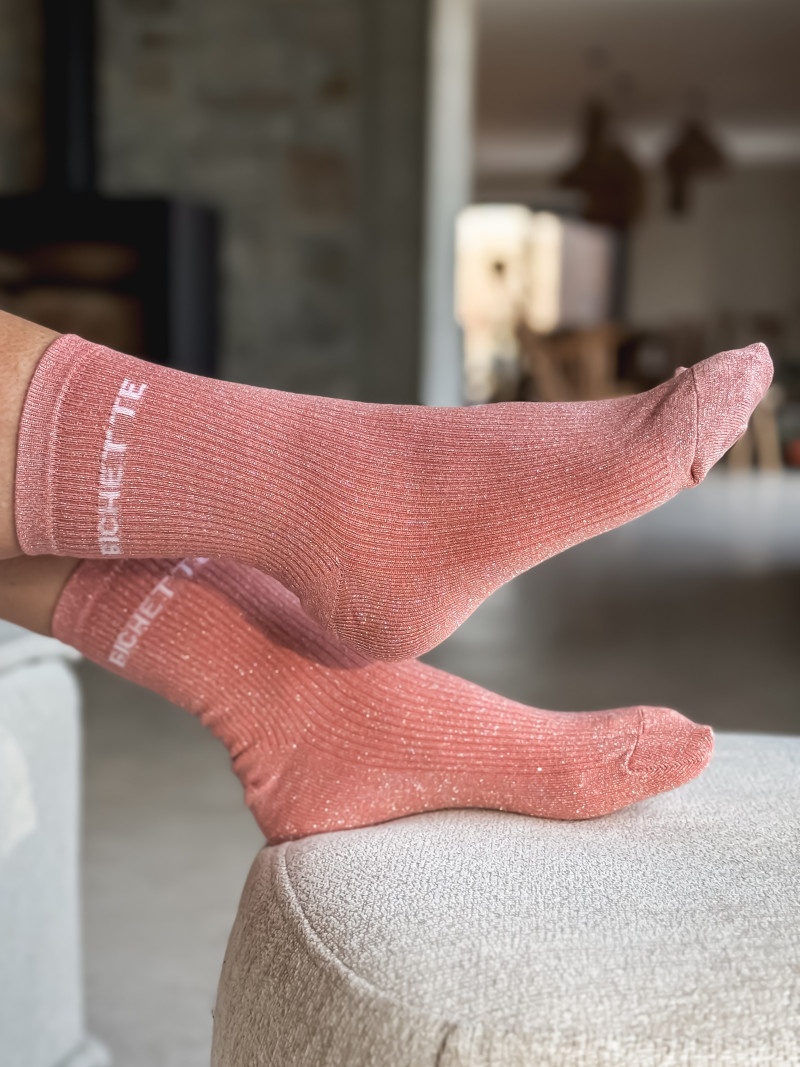 Chaussettes "Bichette" - Rose Chaussettes "Bichette" - Rose