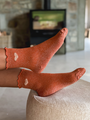 Chaussettes Henria - Terracotta