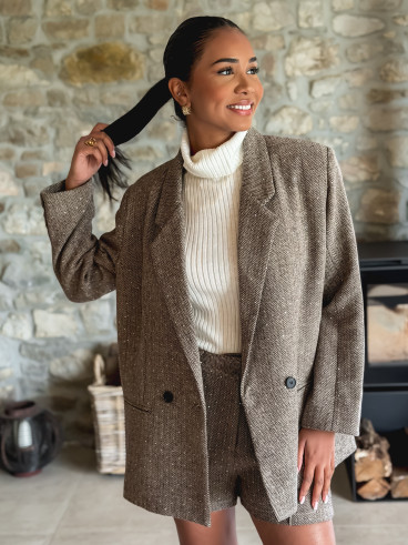 Blazer à motifs Zazou - Café